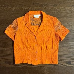 Maeve Lace Button Down